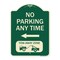 Signmission No Parking Anytime Tow-Away Zone W/ Left Arrow Heavy-Gauge Aluminum Sign, 24" x 18", G-1824-23772 A-DES-G-1824-23772 - alternate 1